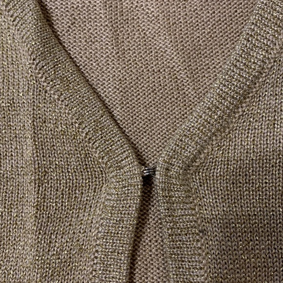 Lemmie Gold Sparkle Cardigan. Size Large. - Picture 4 of 6